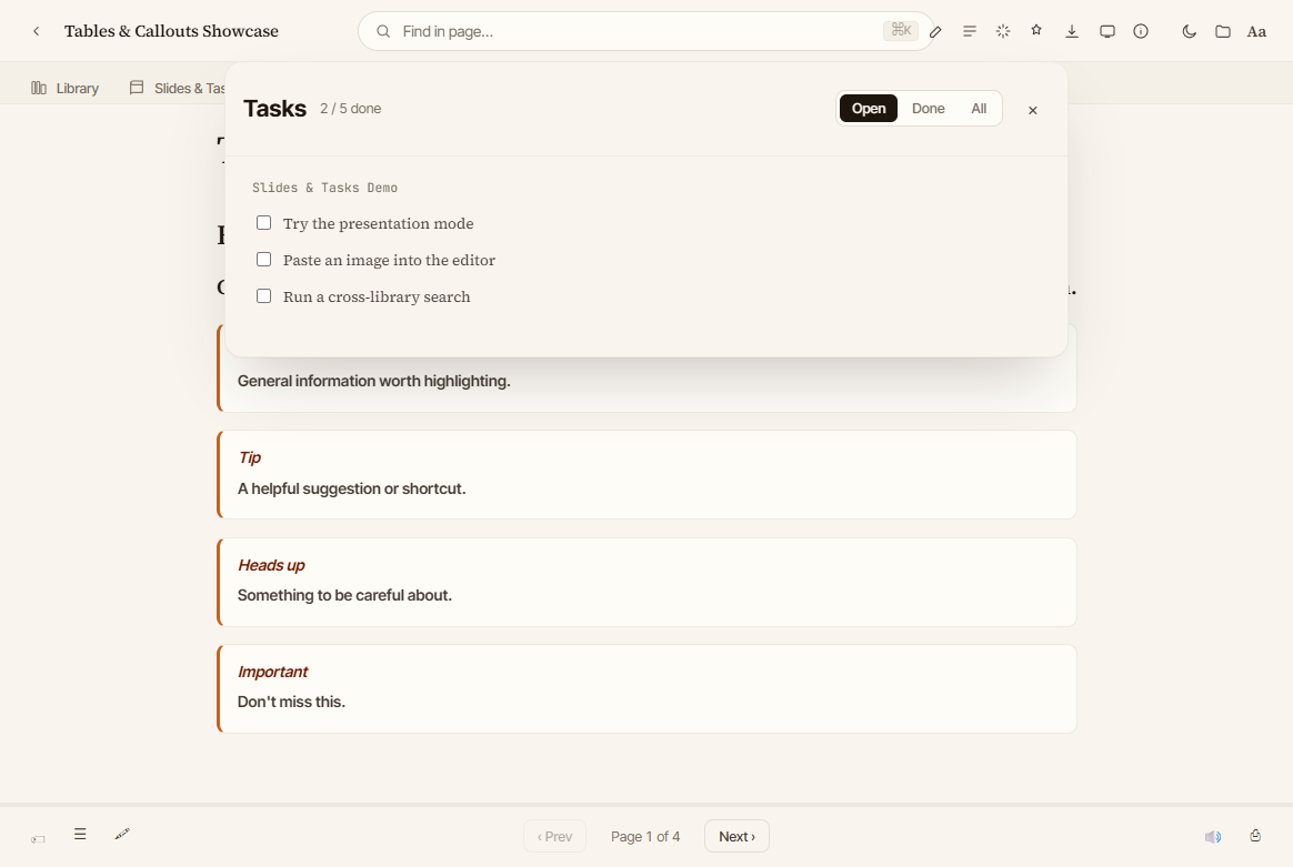 MD Reader - a private Markdown reader, library & editor